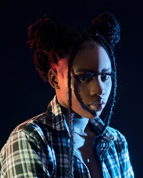 Portrait of a Woman with Dreadlocks