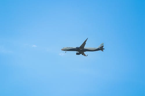 Plane in blue sky