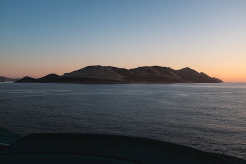 Hills on an Island at Sunset 