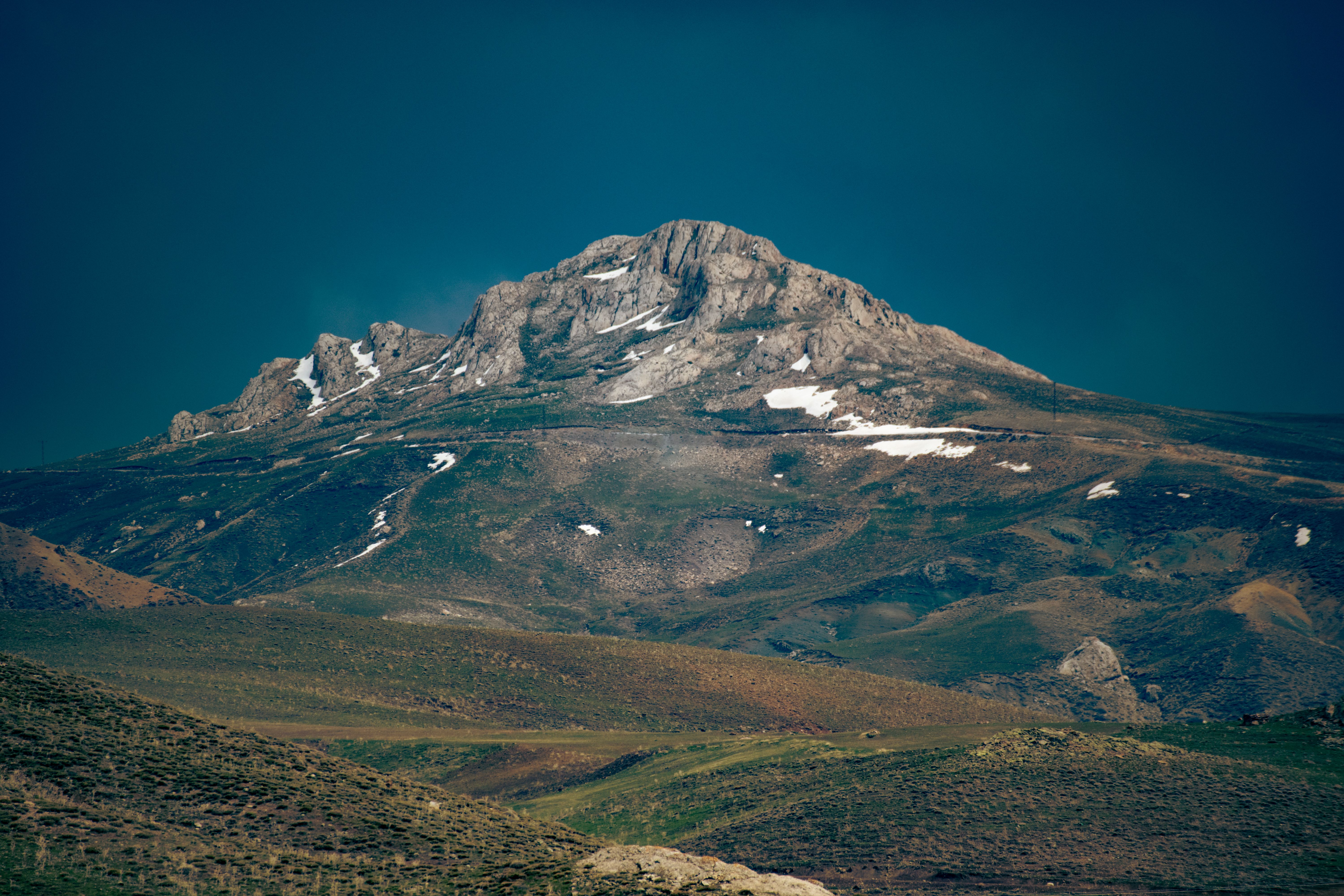 Landscape of a Rocky Mountain under Clear Blue Sky · Free Stock Photo
