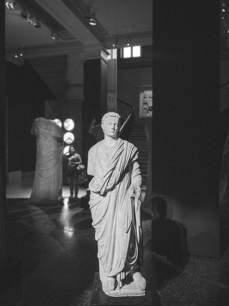 Ancient Roman Statue In Museum