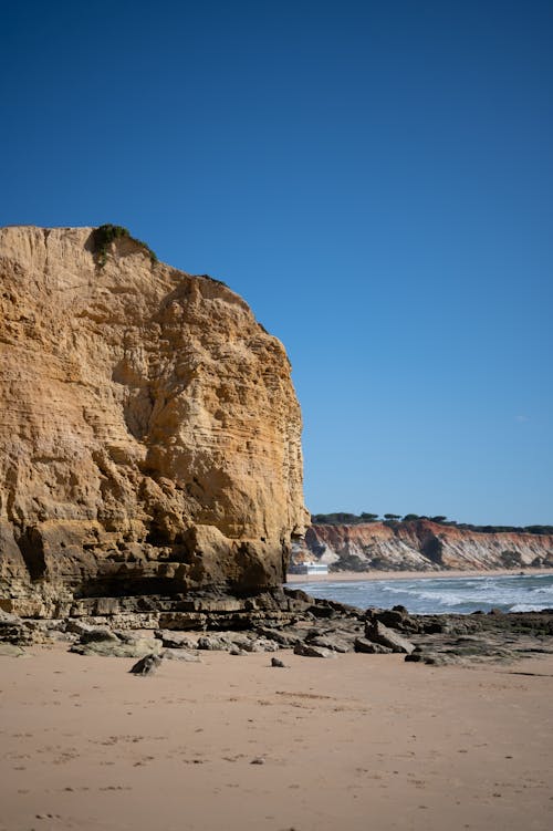 View of Cliffs on the Coast in Portugal 