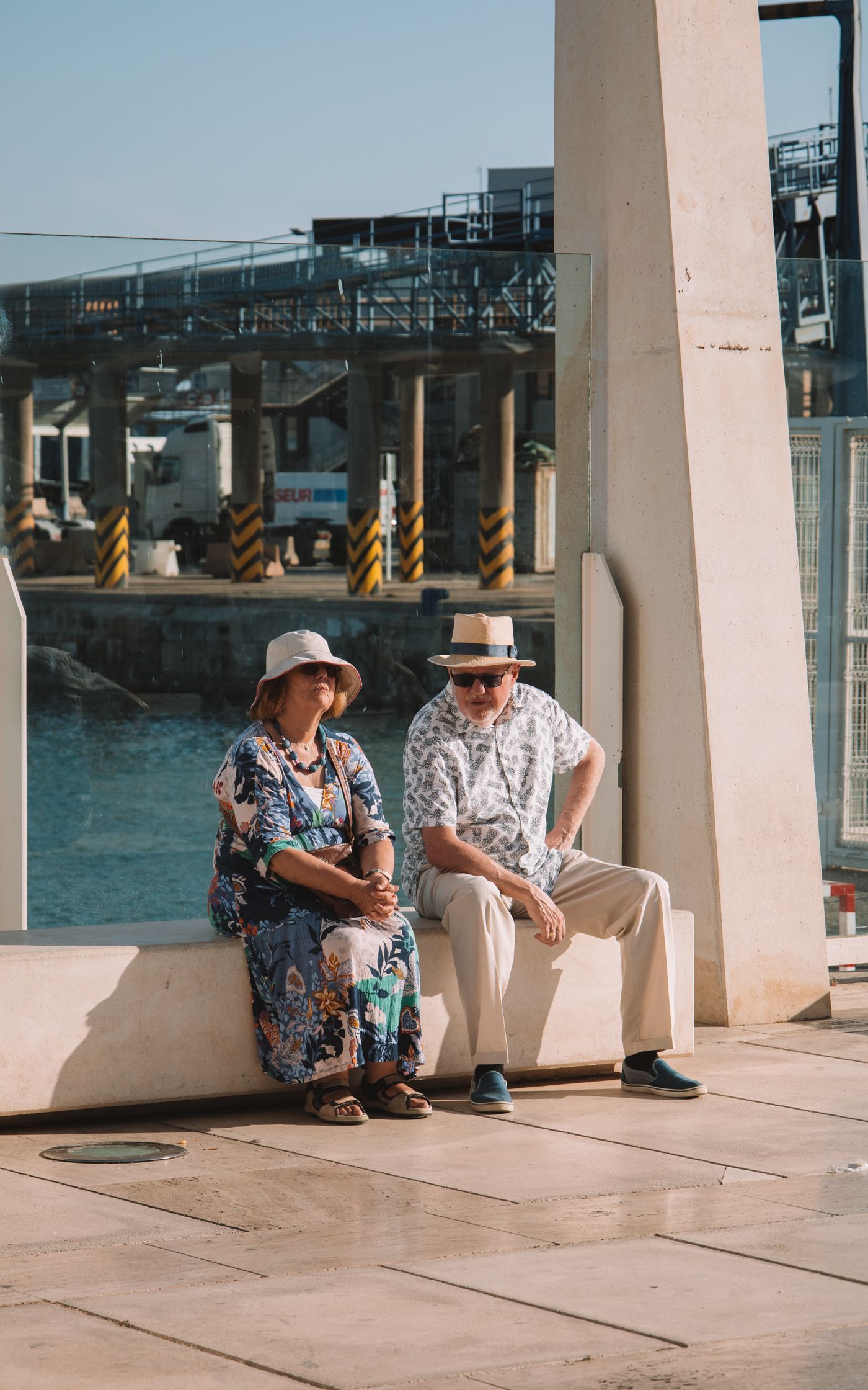Pareja mayor en Málaga, España