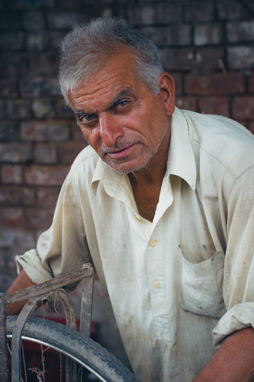 Elderly Man in Shirt