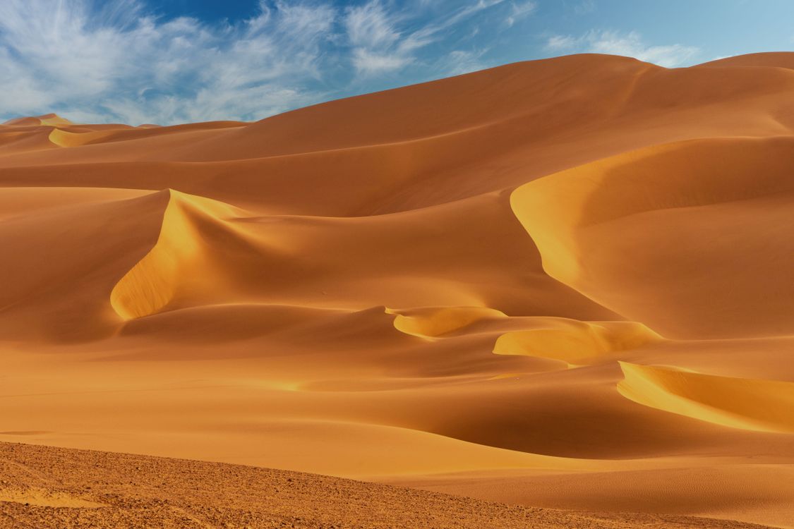 View of a Sandy Desert under Blue Sky · Free Stock Photo