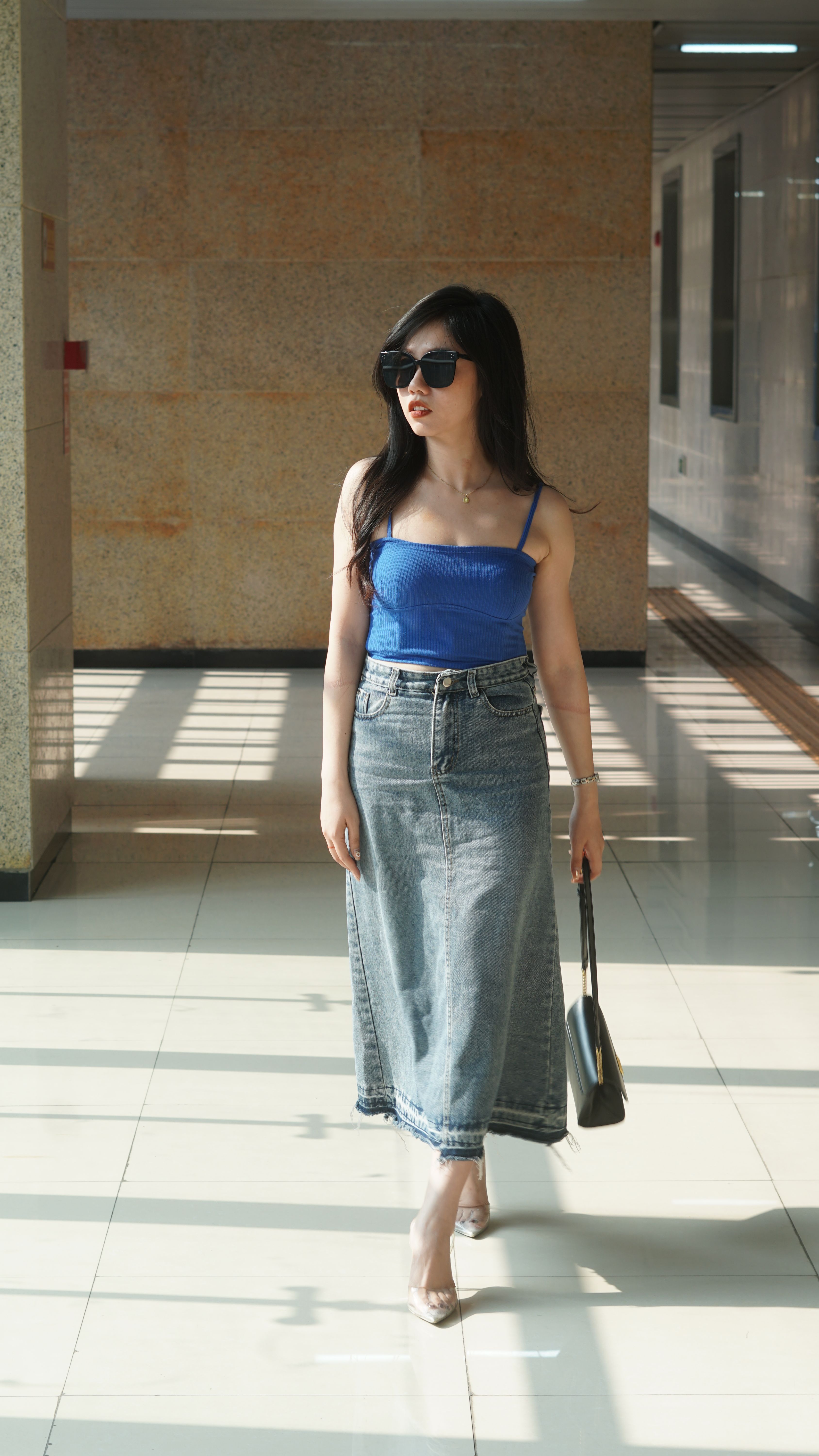 Saia Jeans Curta