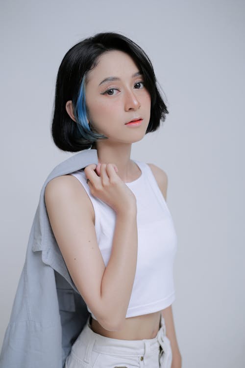 Woman Posing in Studio