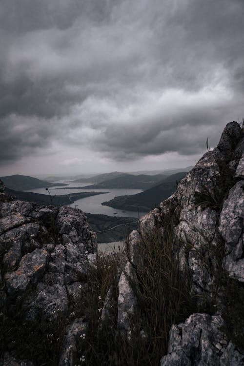 垂直拍摄, 山谷, 岩石的 的 免费素材图片