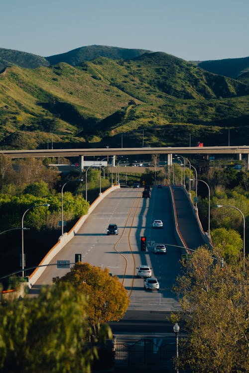 Landscape with Cars on a Highway