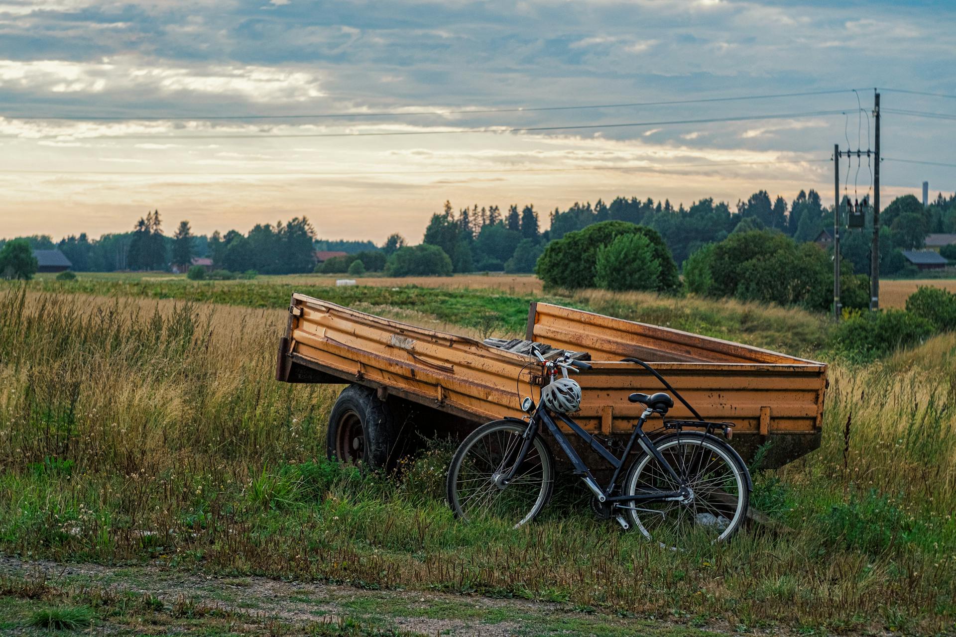 Bike by Trailer in Countryside