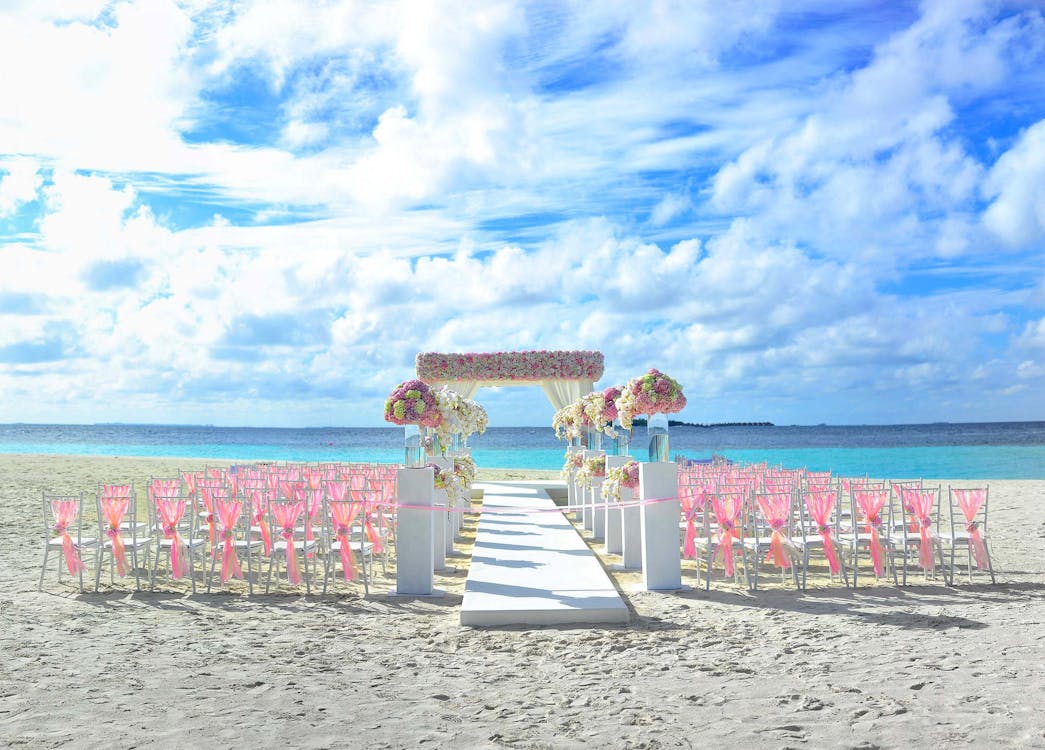 White and Pink Floral Wedding Decoration