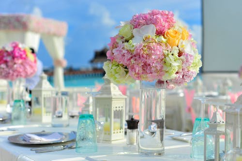 Flowers in Glass Vase