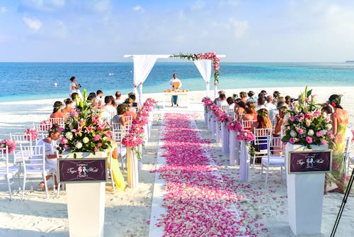 Foto d'estoc gratuïta de a l'aire lliure, aigua, boda