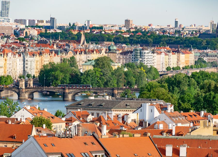 Prague, Czech Republic — skyline and landmarks · stay connected with a Prague eSIM from My Holiday SIM