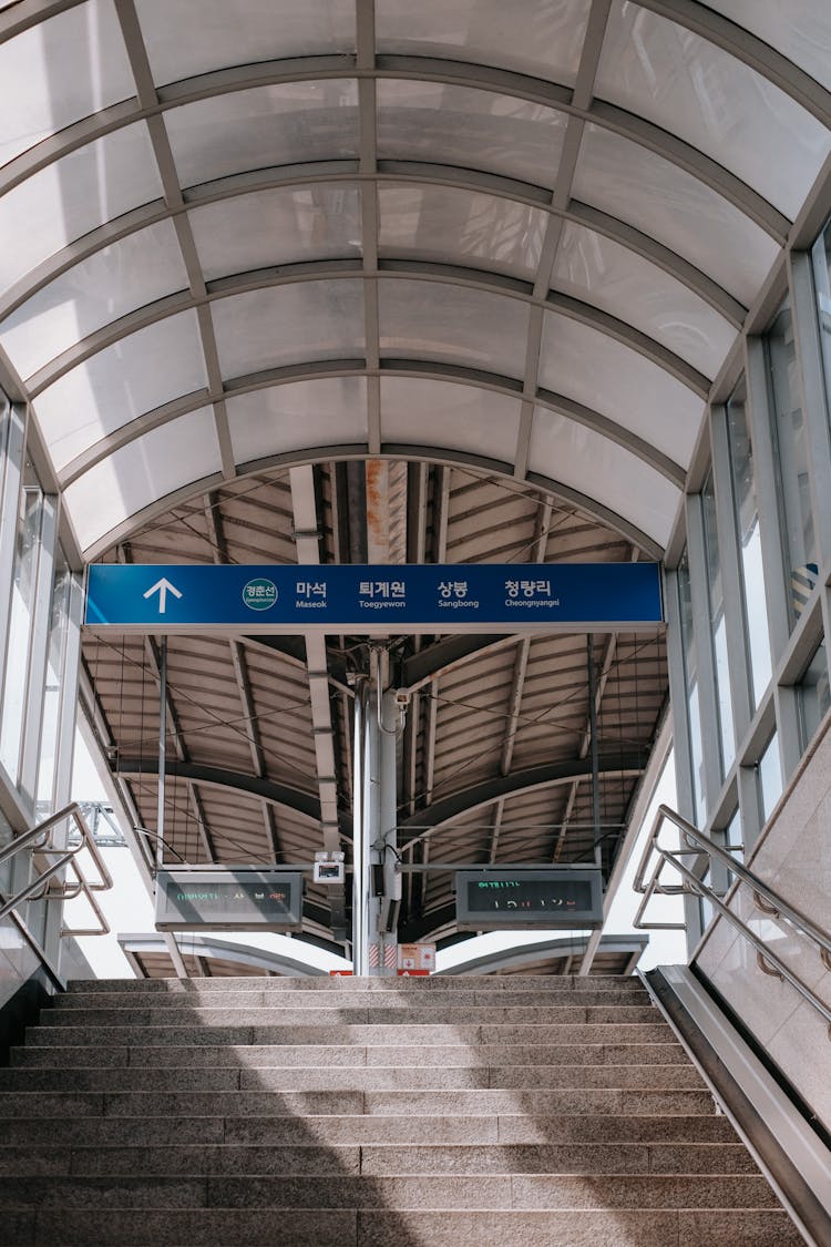 Stairs On A Railway Station 