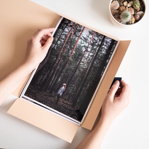 photo prints in a cover