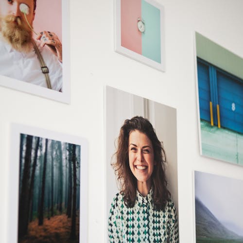 gallery wall made out of photo prints