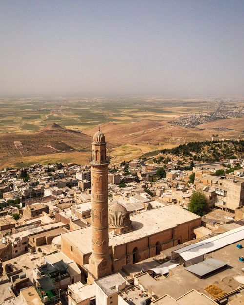 Free Stunning aerial view of Ulu Camii Mosque and the historic cityscape of Mardin, Turkey. Stock Photo