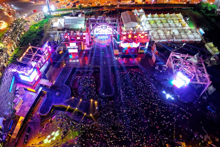 Aerial View Of Concert On Grounds