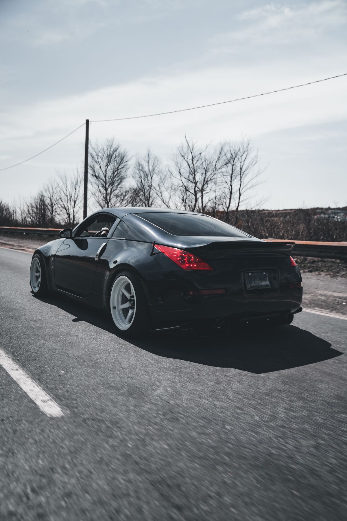 Car driving on road