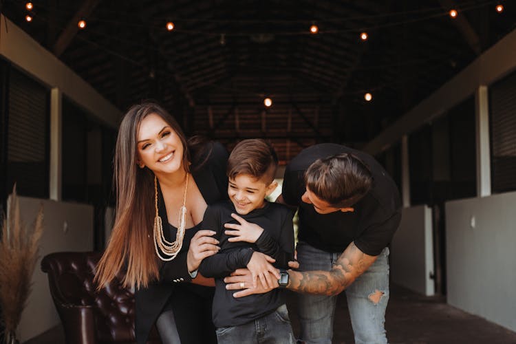 Smiling Family Standing