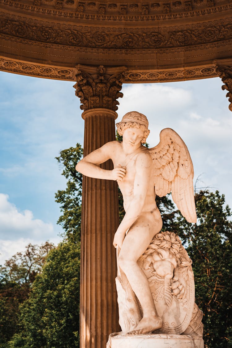 Statue Of Amor In Temple Of Love