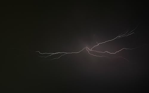 Lightning on Night Sky