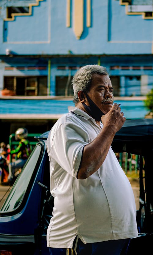 Man Smoking Cigarette