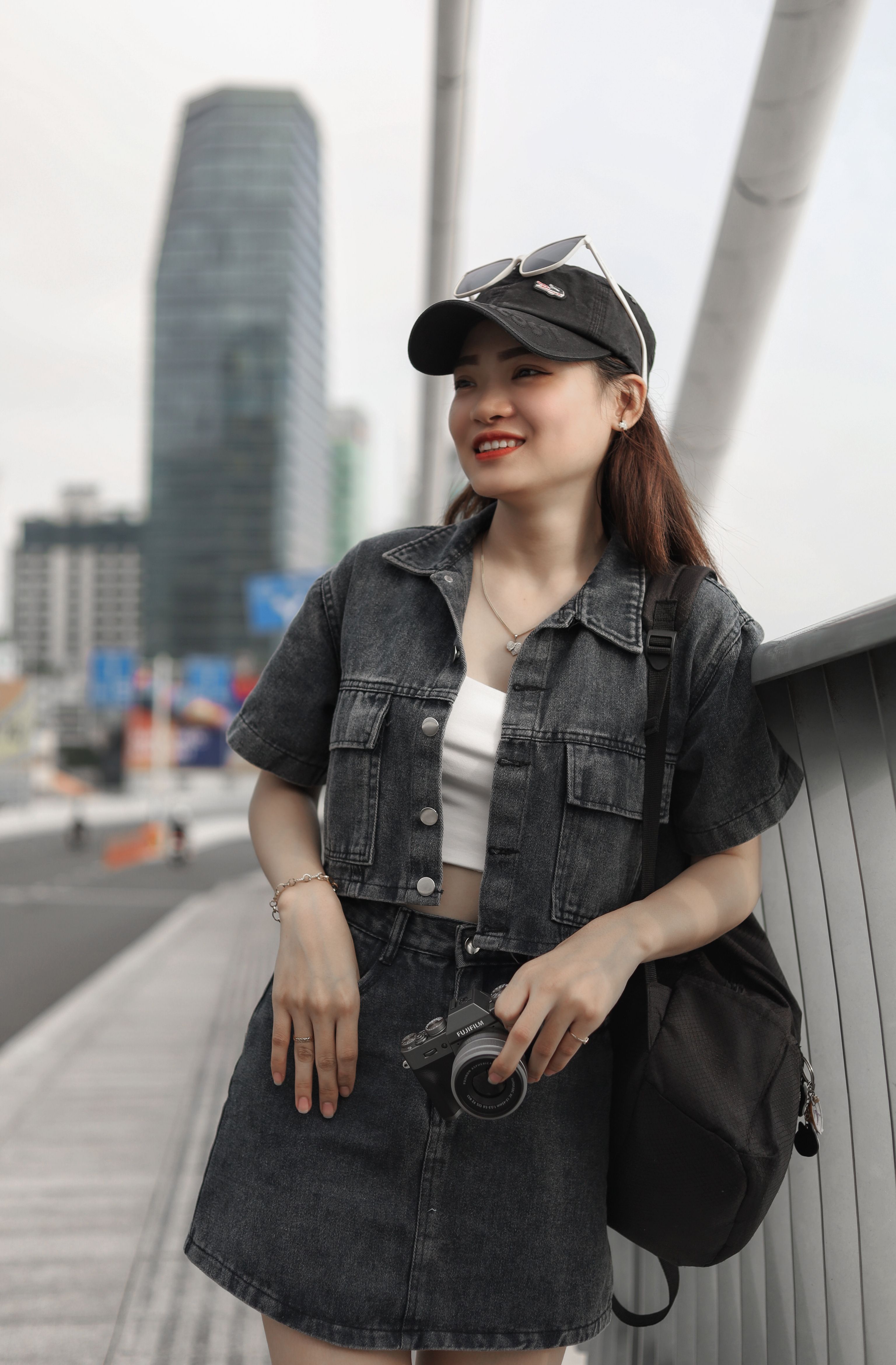 Saia Jeans Longa