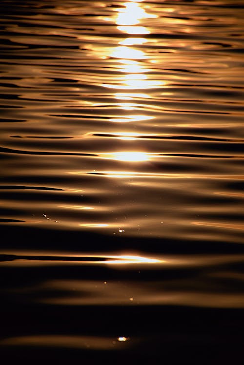 Gratis stockfoto met blauw water, gouden zonsondergang, hd achtergronden