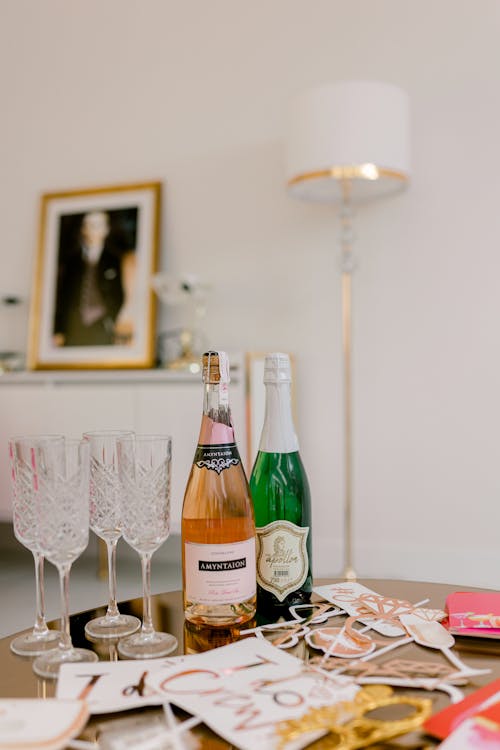 Bottle of Wine on Table