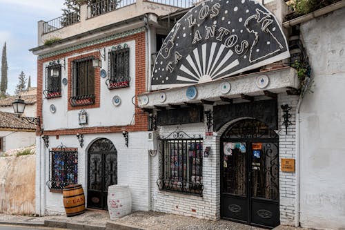 Exterior of a Cafeteria Los Tarantos in Sacromonte, Granada, Spain 