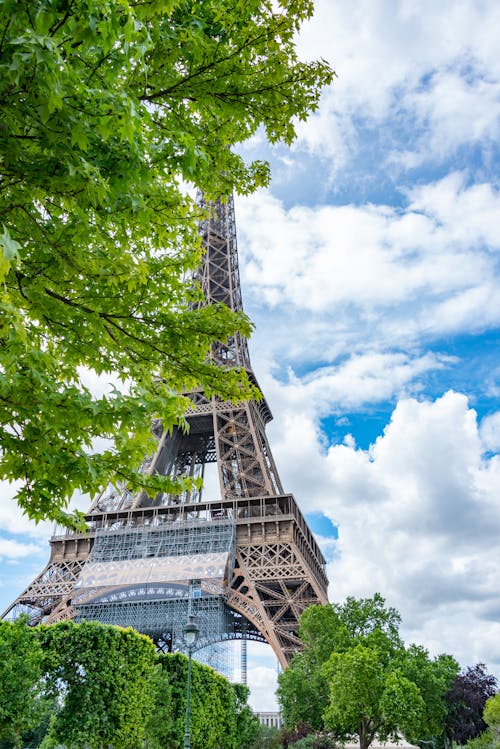 Eiffel Tower on Field of Mars in Paris