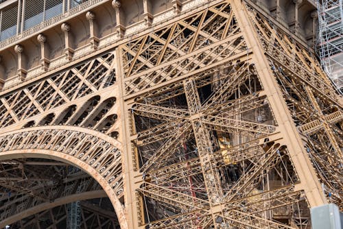 Close-up of Eiffel Tower in Paris