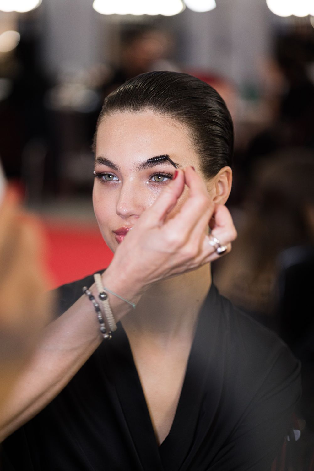 Singer Backstage Makeup Woman Doing Makeup on a Backstage ยท Free Stock Photo