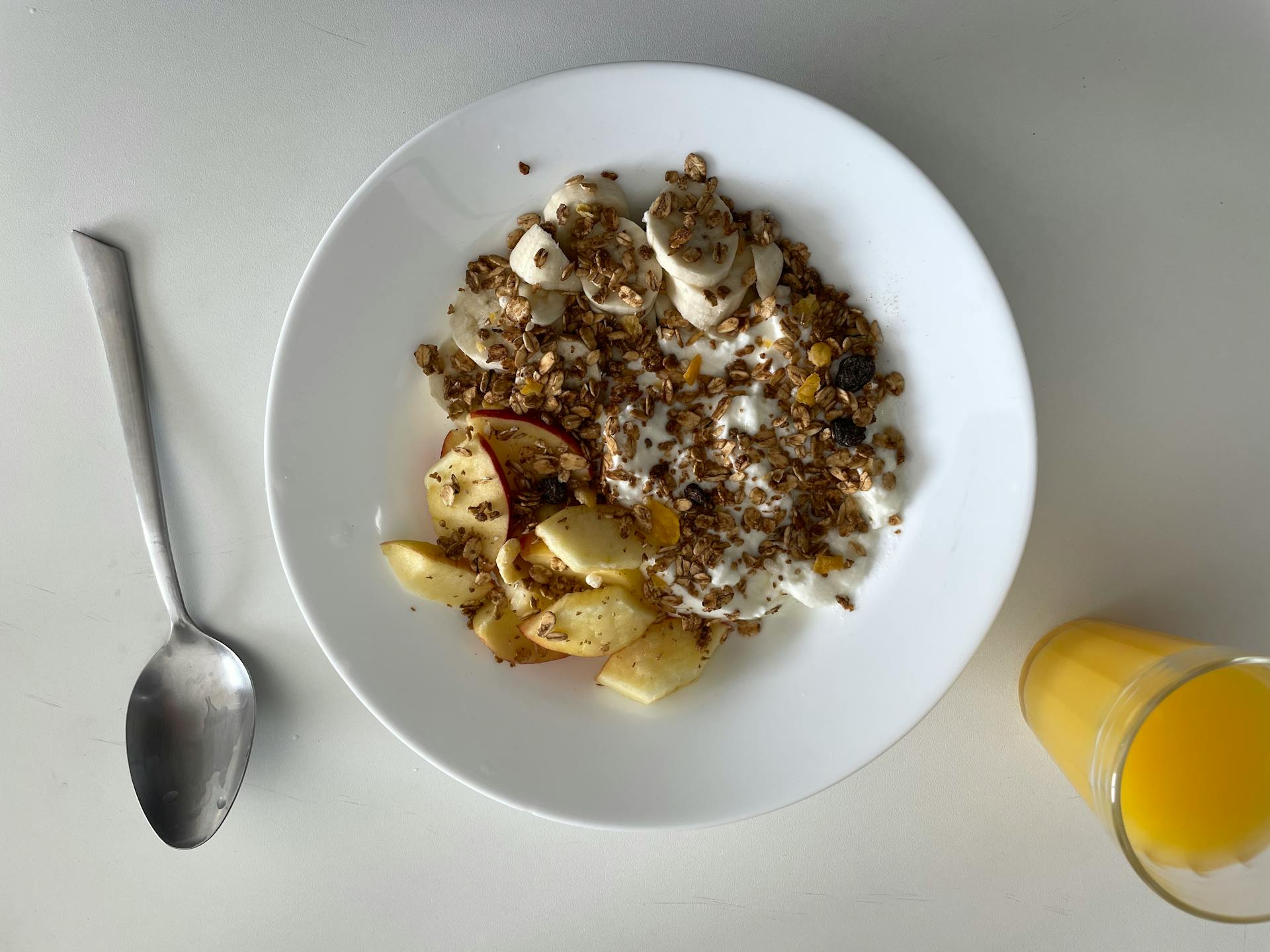 Oatmeal with Banana Served for Breakfast