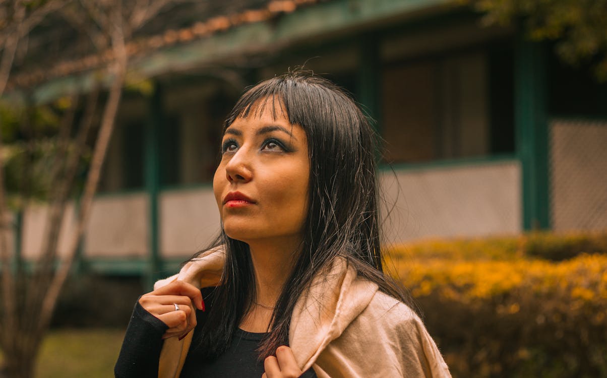 Woman Looking Up