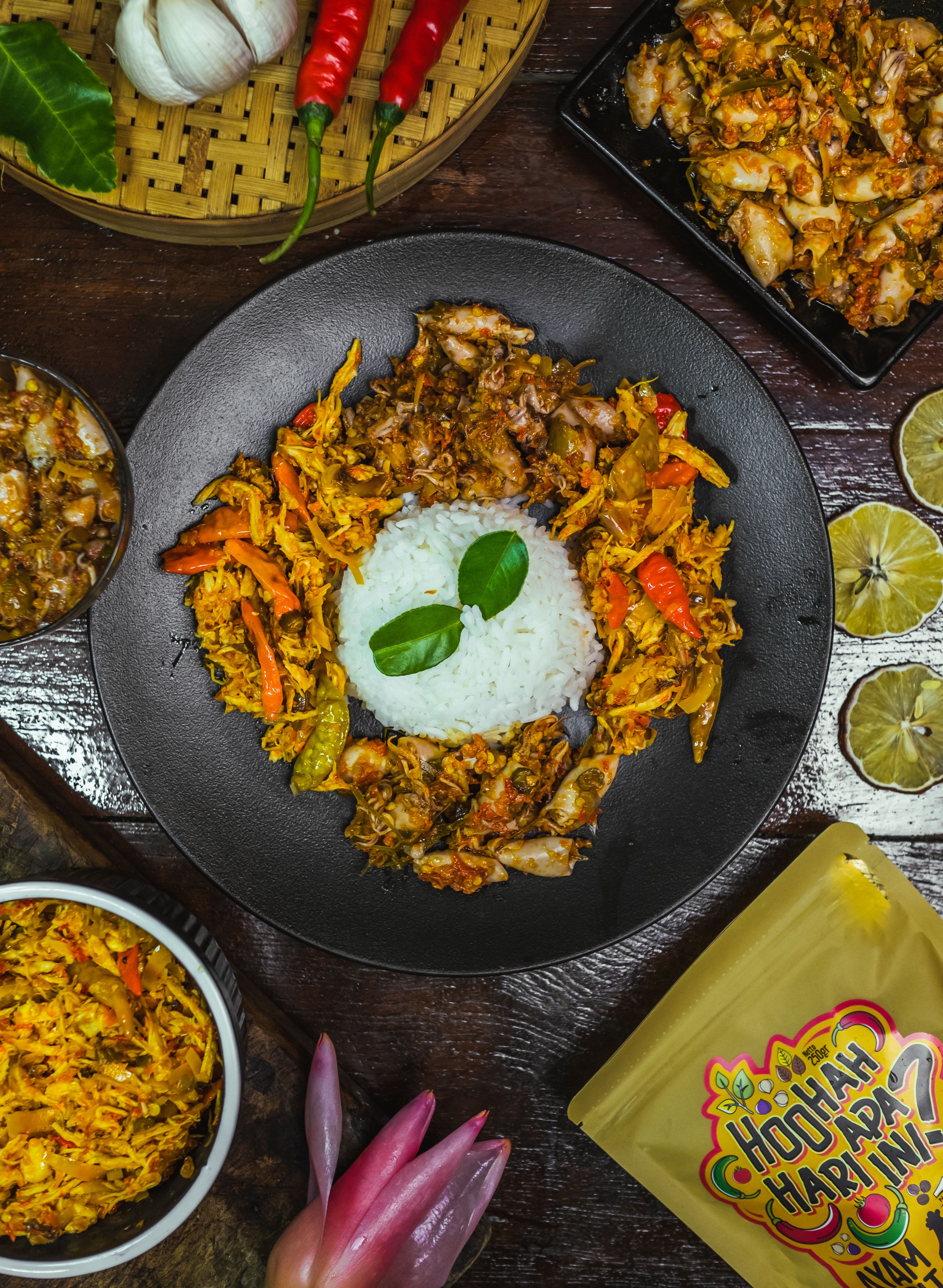 Rice and Vegetables Served in a Restaurant · Free Stock Photo