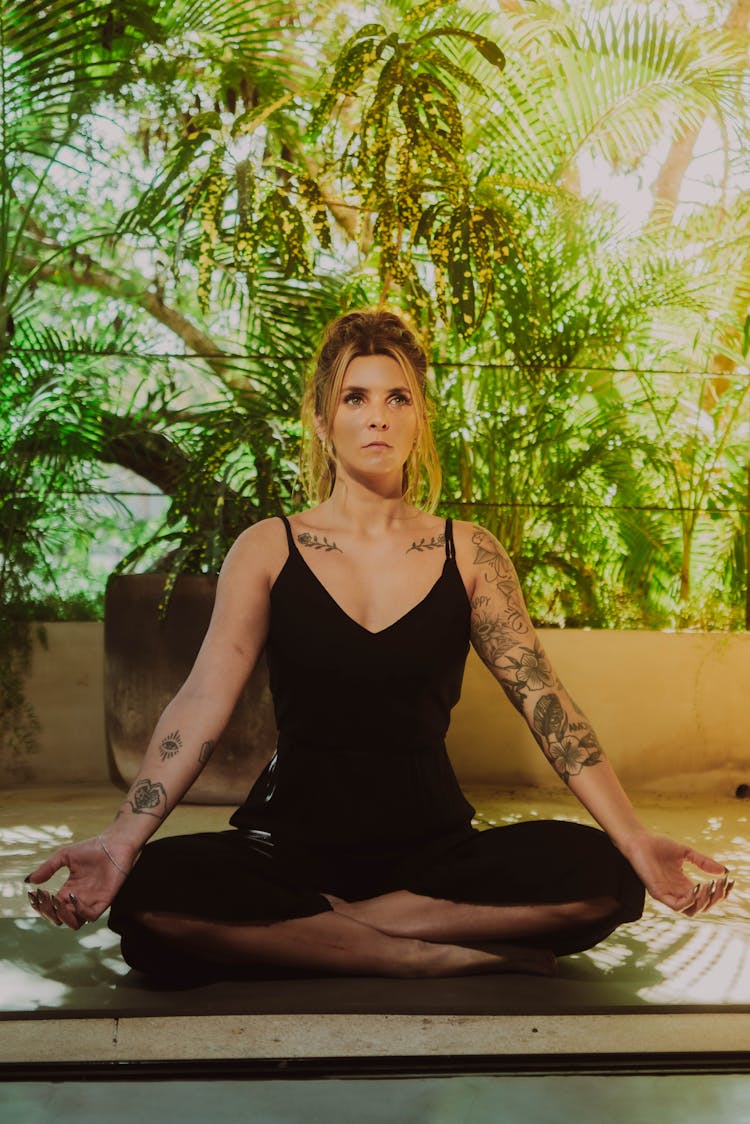 Woman During Yoga