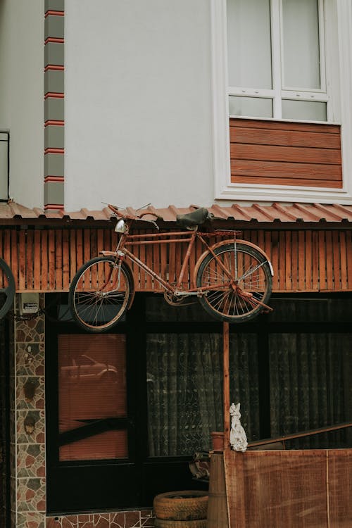 Foto profissional grátis de bicicleta, construção, muro