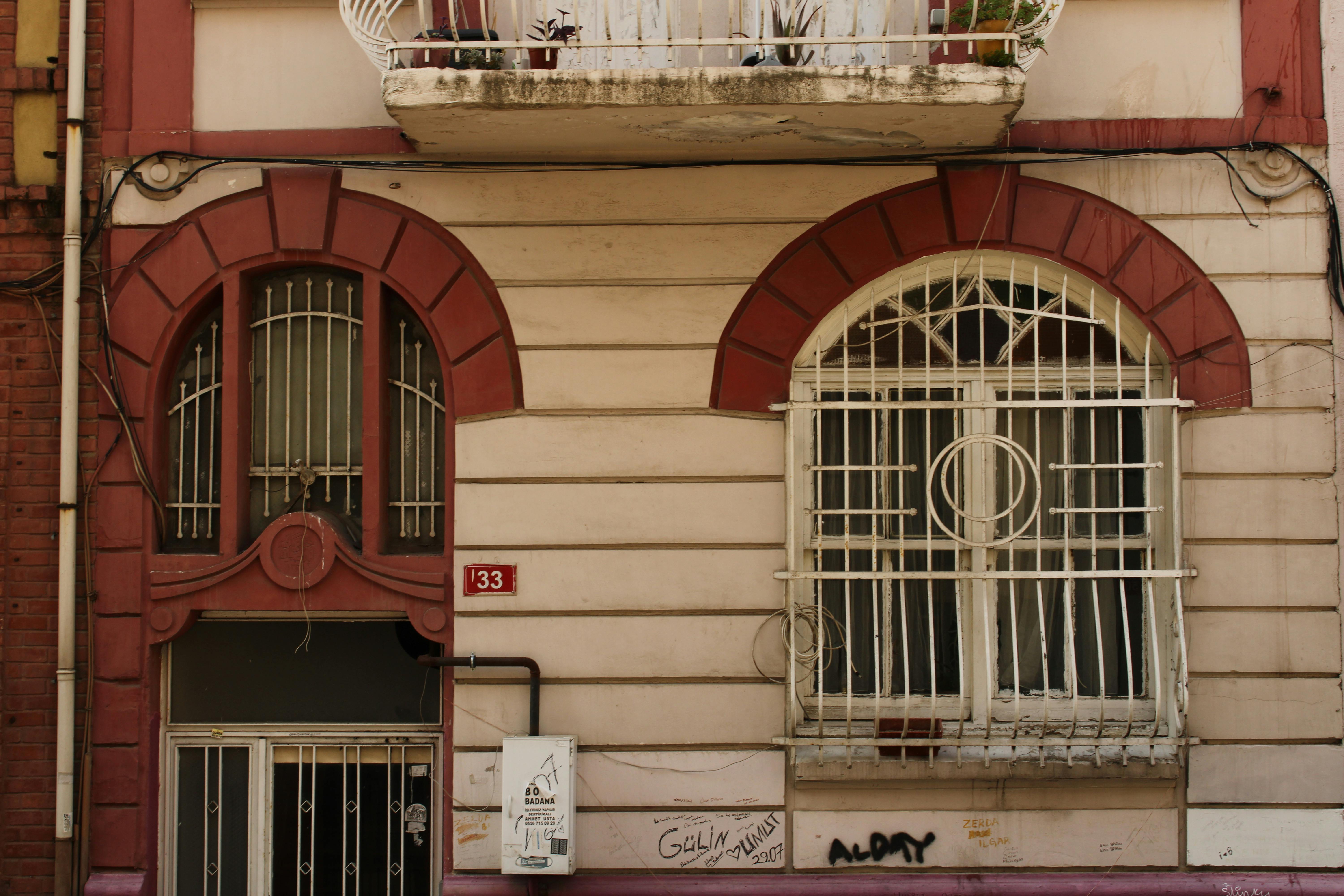 Bars on Windows in Building in Town in Turkey · Free Stock Photo