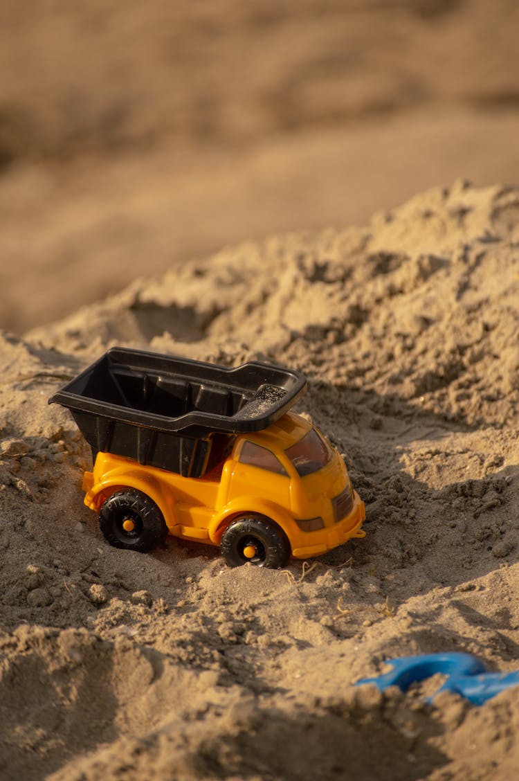 Toy Dumper Truck On Sand