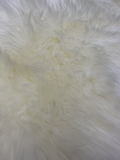 Close-up of Fuzzy White Fabric