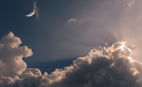 Free stock photo of clouds, cloudysky, moon Stock Photo