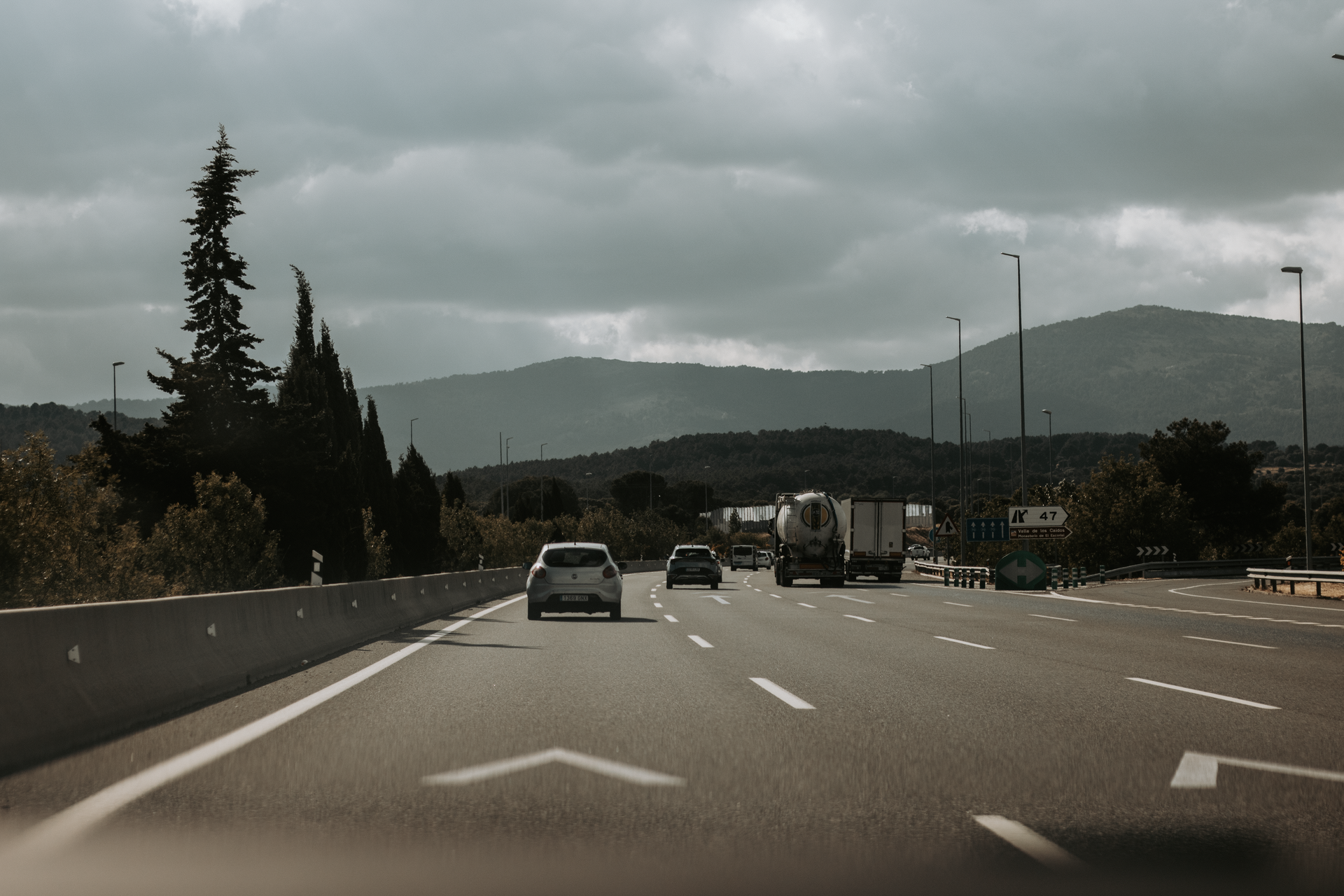 Cars Running on Highway