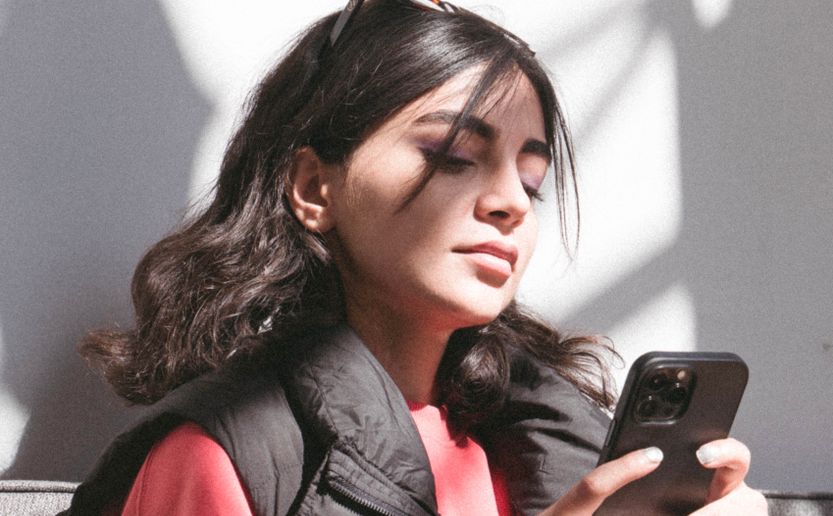 couple having video call before first date