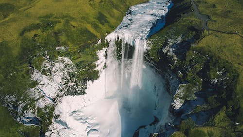 Waterfall in a Valley 