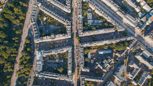 Streets in a Town Seen From Above