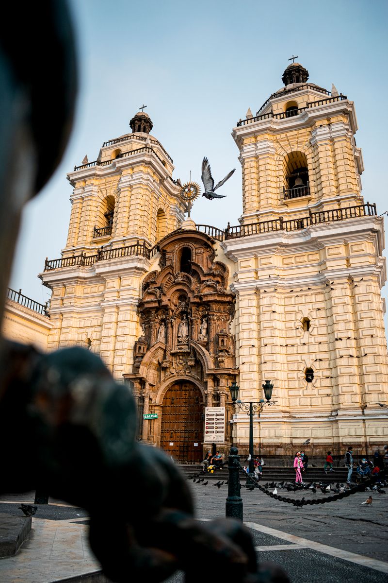 Monastery of San Francisco in Lima with ornate facade