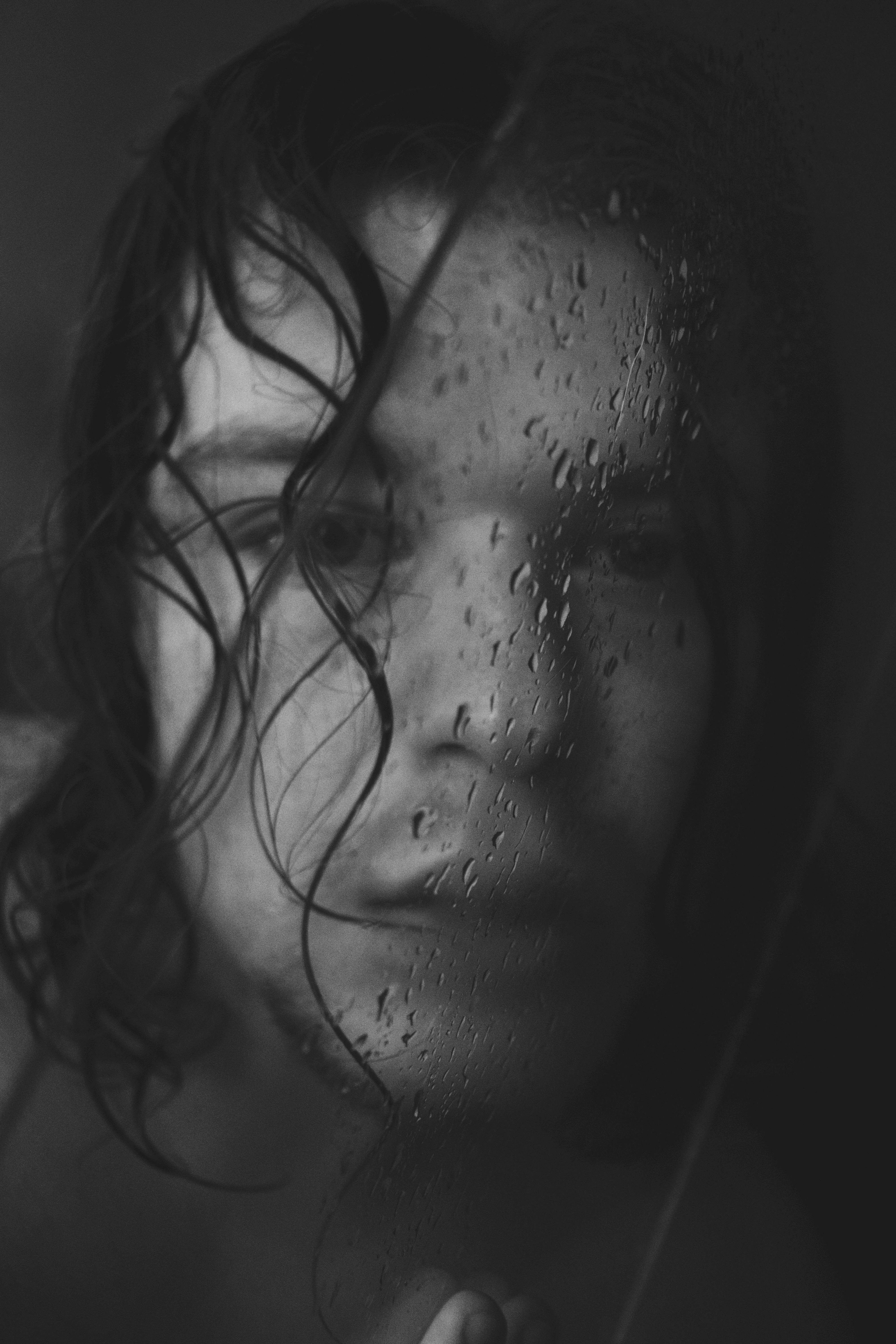 Man Posing with Red Paint over Eyes · Free Stock Photo